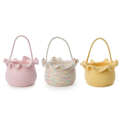Ruffle Cotton Rope Easter Basket
