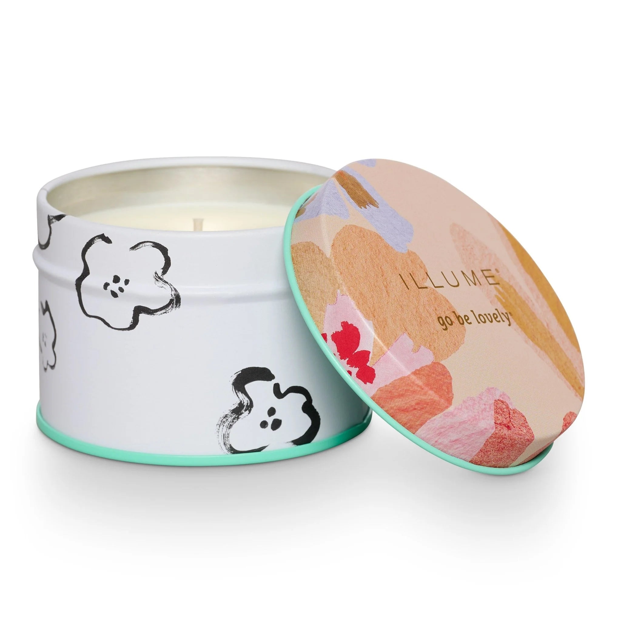 Blood Orange Dahlia Tin Candle
