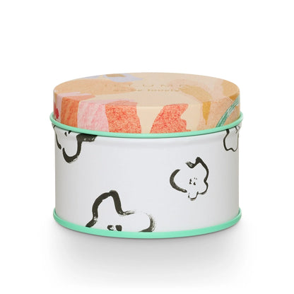 Blood Orange Dahlia Tin Candle