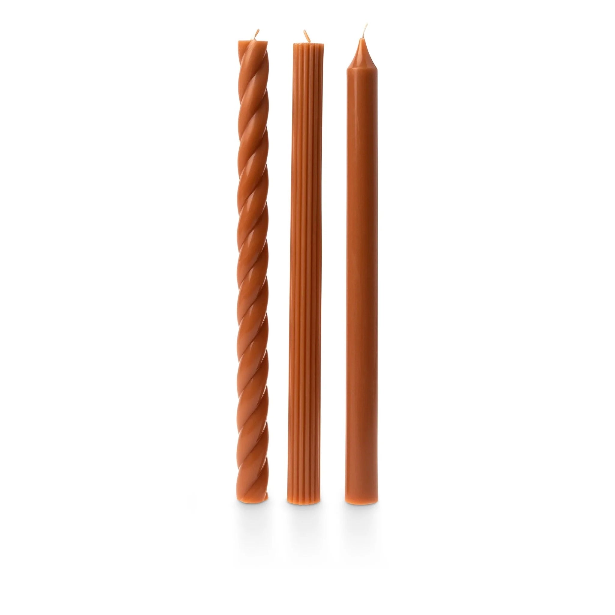 Burnt Orange Tapers - 3 Pack