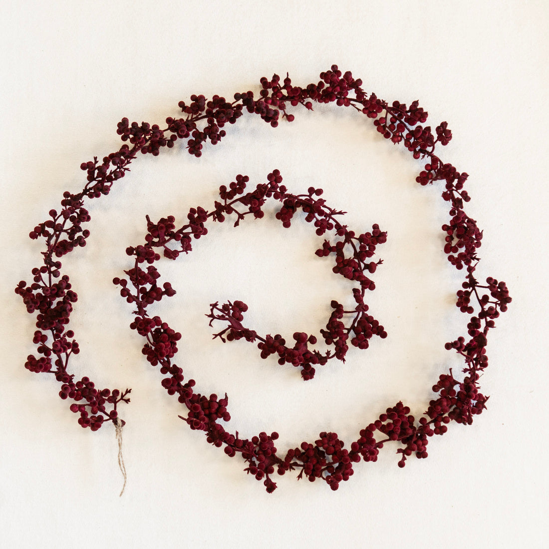 72&quot; Burgundy Flocked Ball Garland