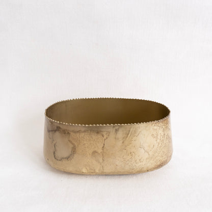 Antique Gold Metal Planter