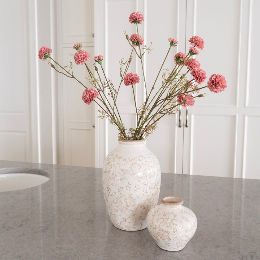 10" Beige Heirloom Vase