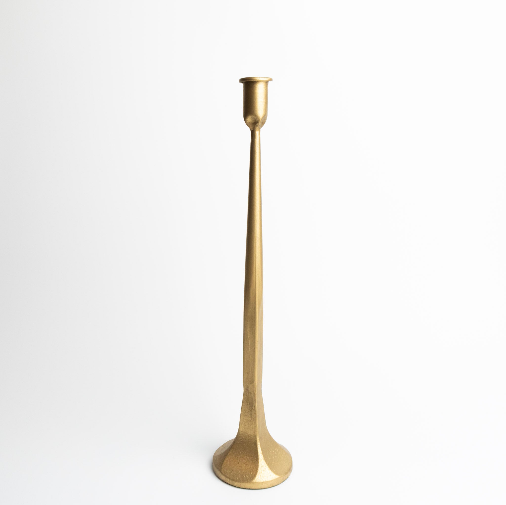 Gold Cast Iron Candlesticks