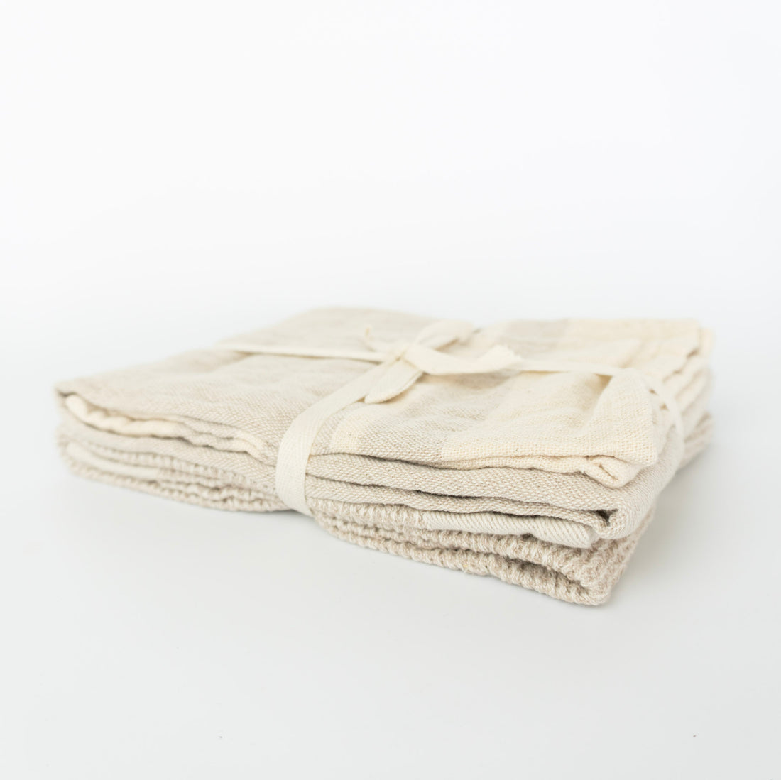 Stripe Natural Waffle Towels