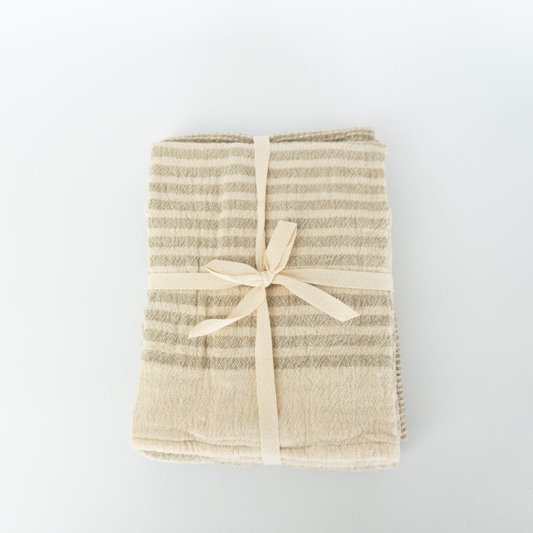 Beige Stripe/Waffle Towels