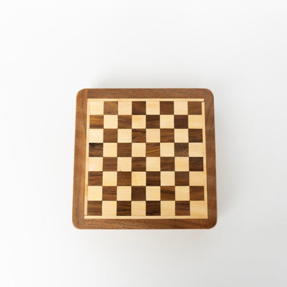 Acacia Wood Magnetic Chess Set