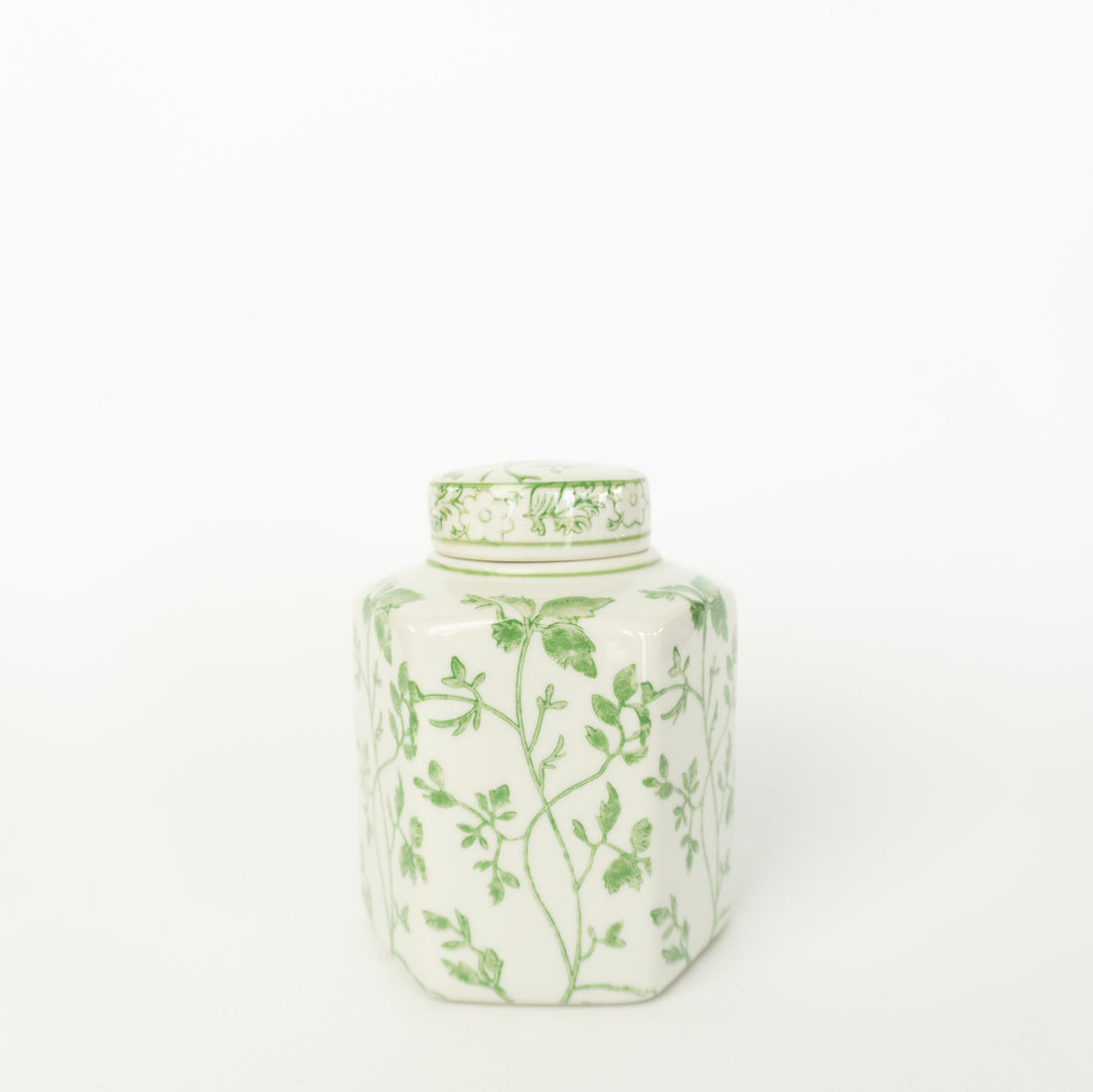 5.5" Green Vine Ginger Jar