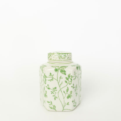 5.5" Green Vine Ginger Jar