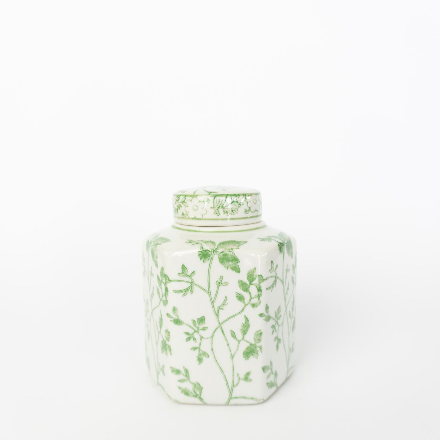 5.5" Green Vine Ginger Jar