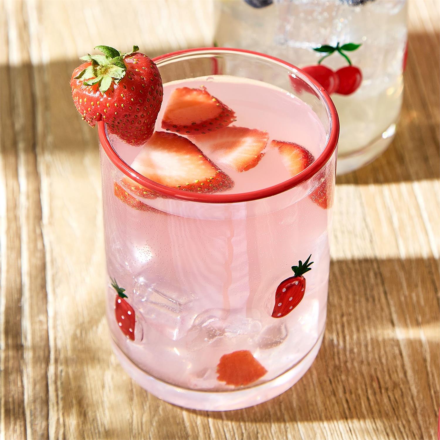 Strawberry Old Fashion Glass