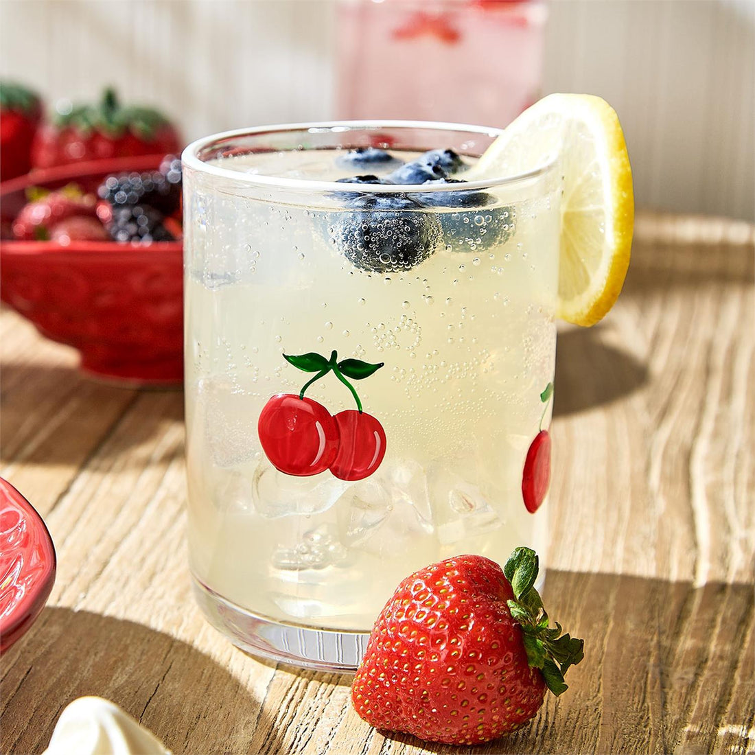 Cherry Old Fashion Glass