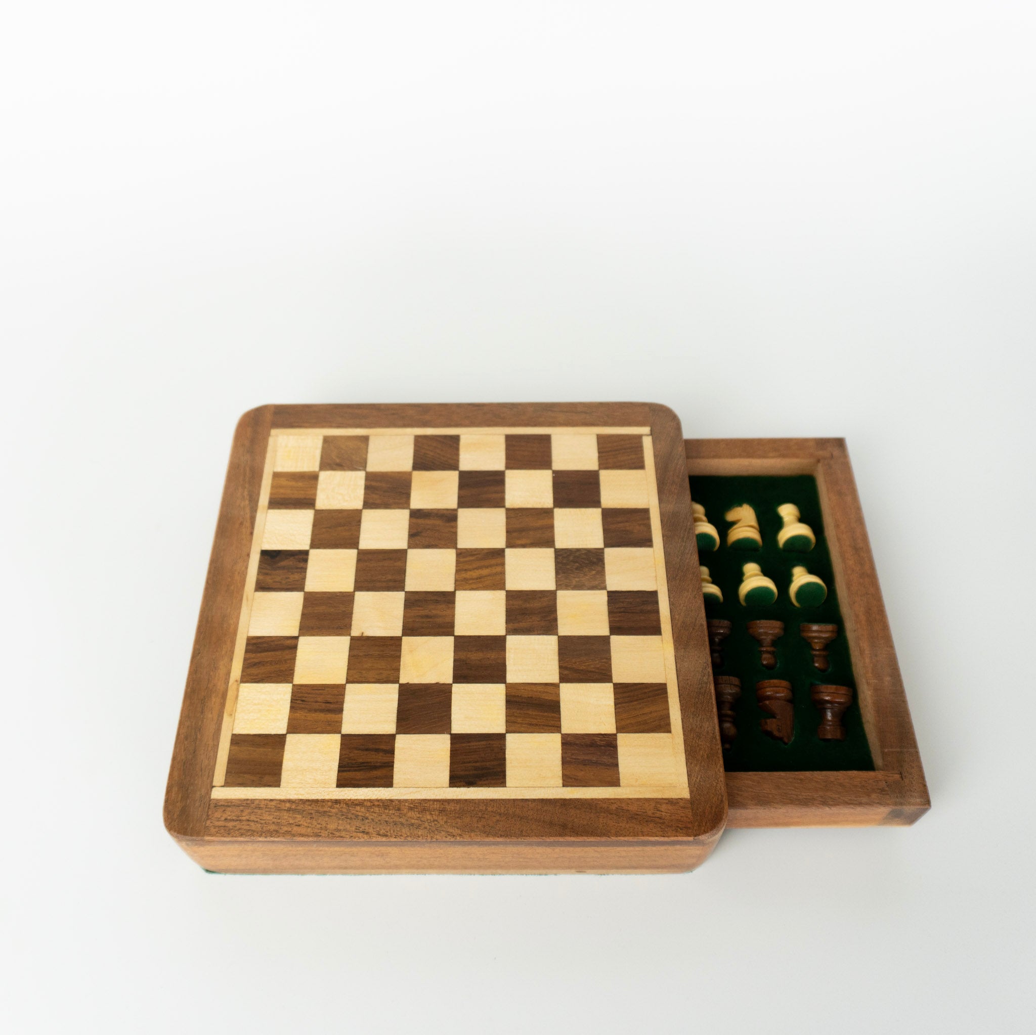 Acacia Wood Magnetic Chess Set