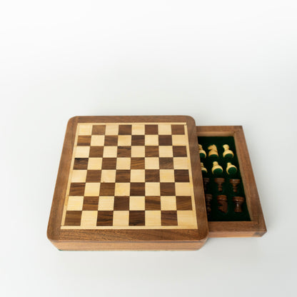 Acacia Wood Magnetic Chess Set