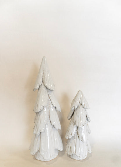 White Stoneware Tree Set