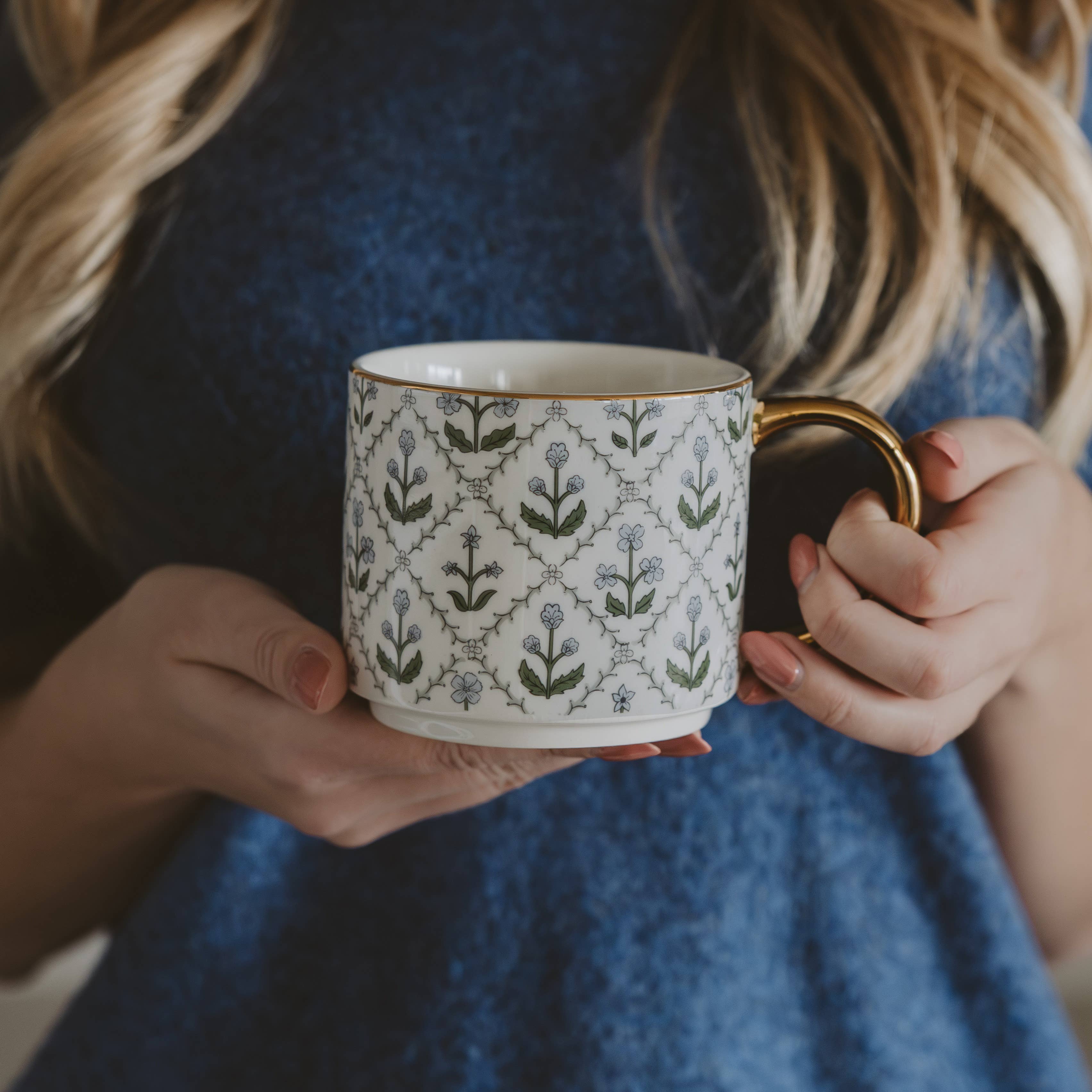 Floral Quilt Coffee Mug