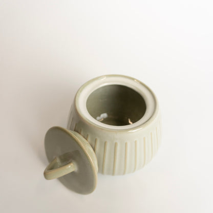 Stripe Jar w/ Lid
