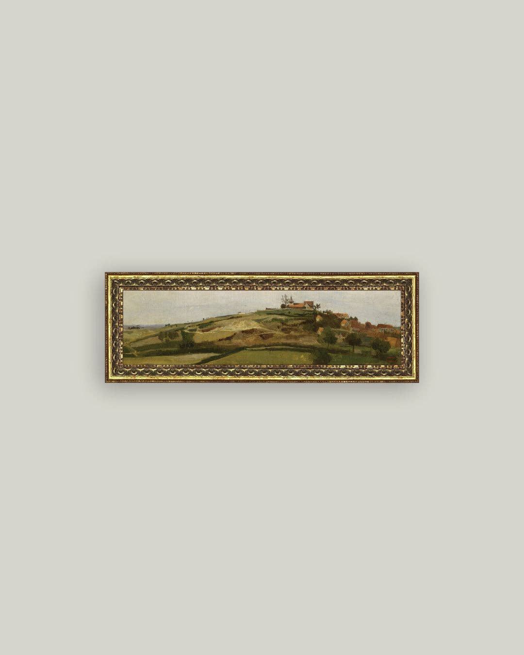 View of Lormes Framed Antique Art: 17x6