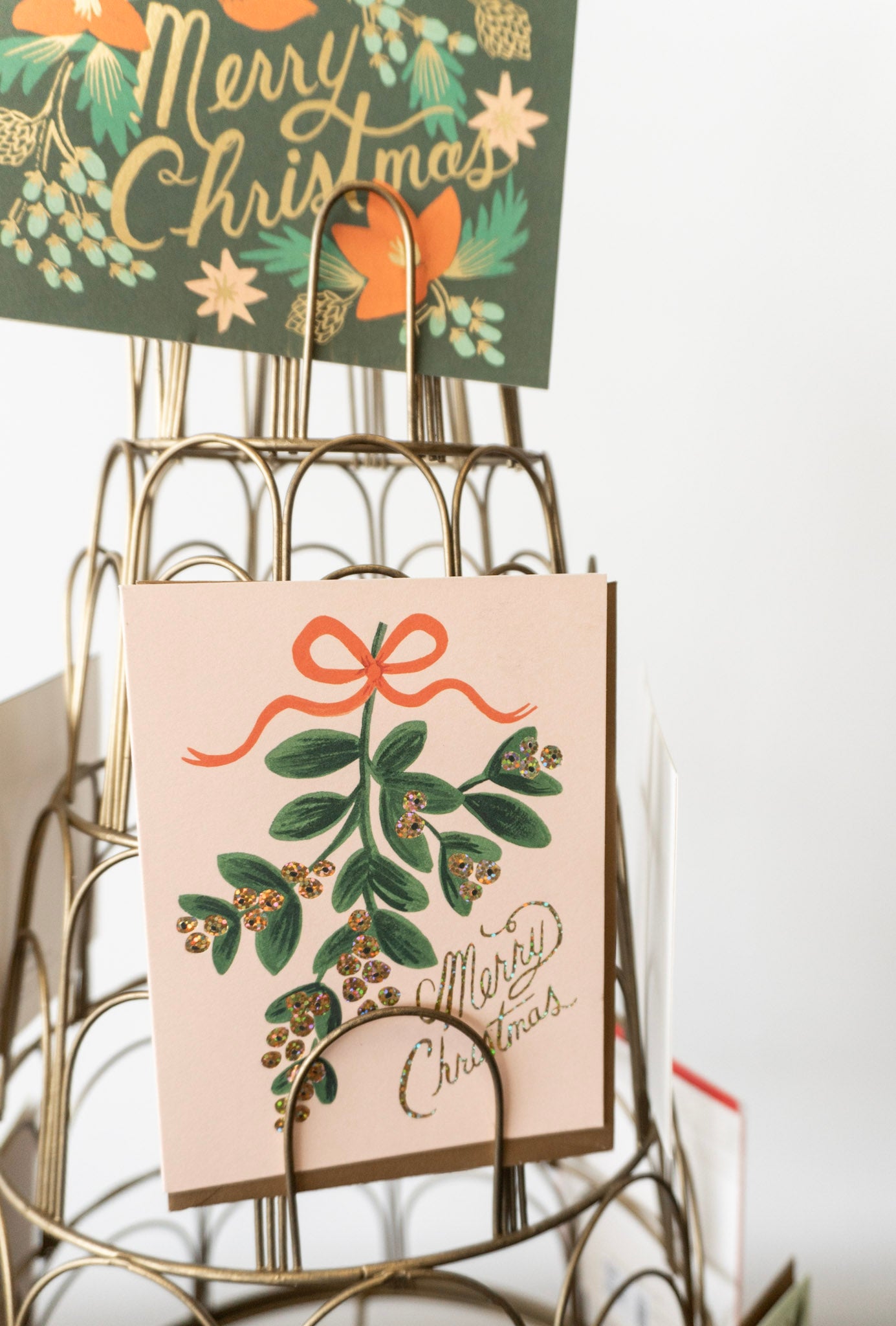 Metal Christmas Tree Card Holder