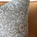 Olive Floral Pillow