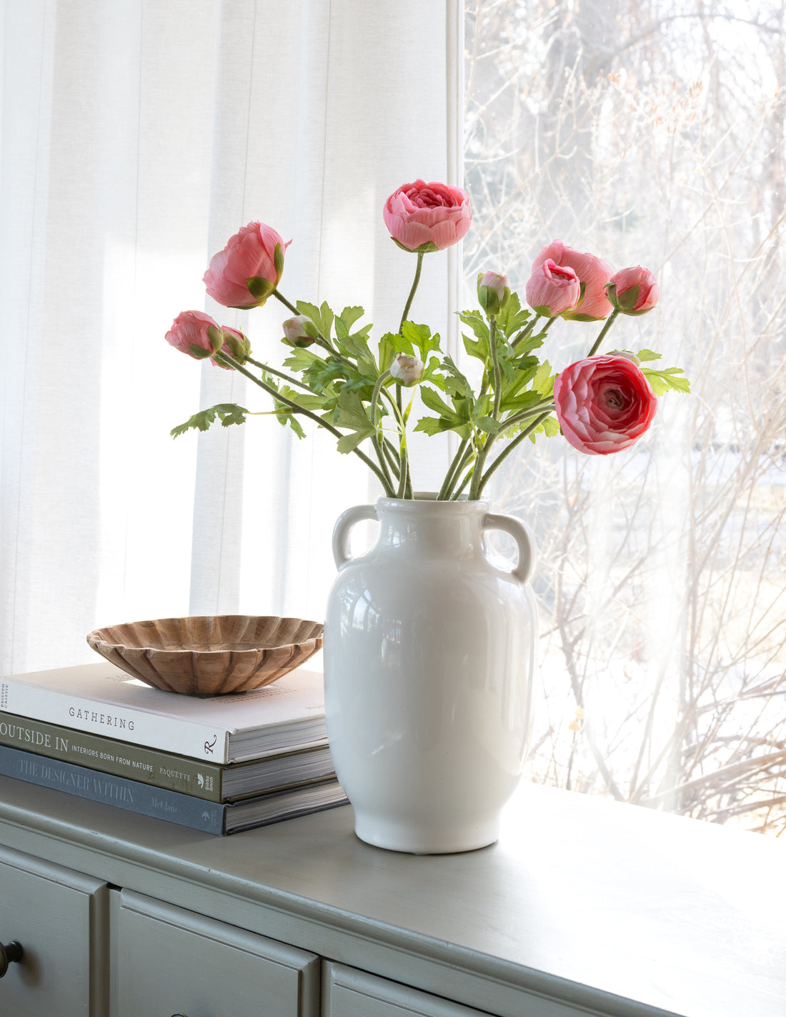 Ranunculus Spray - Coral Pink