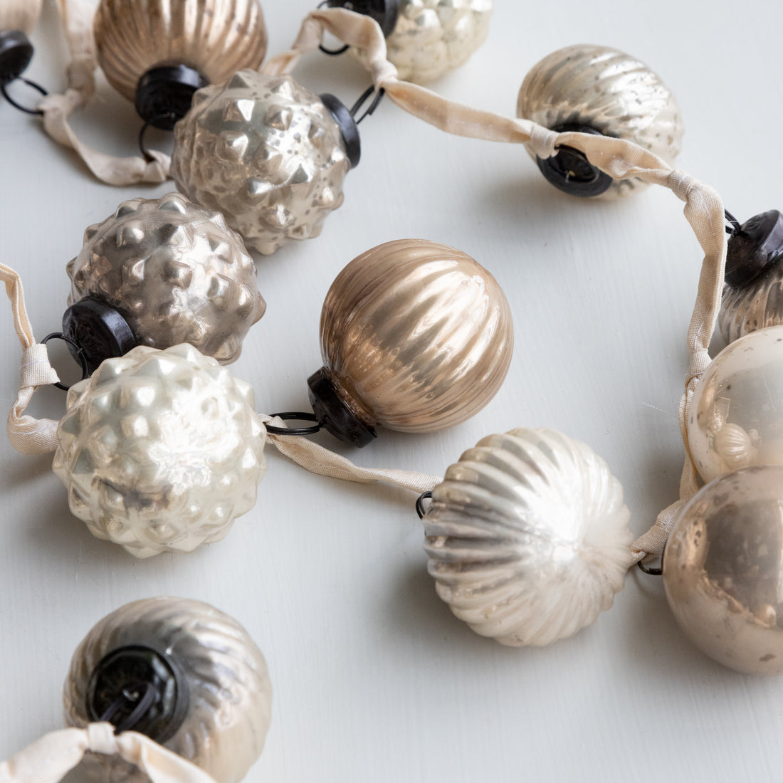 Mercury Glass Ornament Garland - 72&quot;