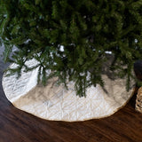 Cream Tree Skirt with Gold Stitching