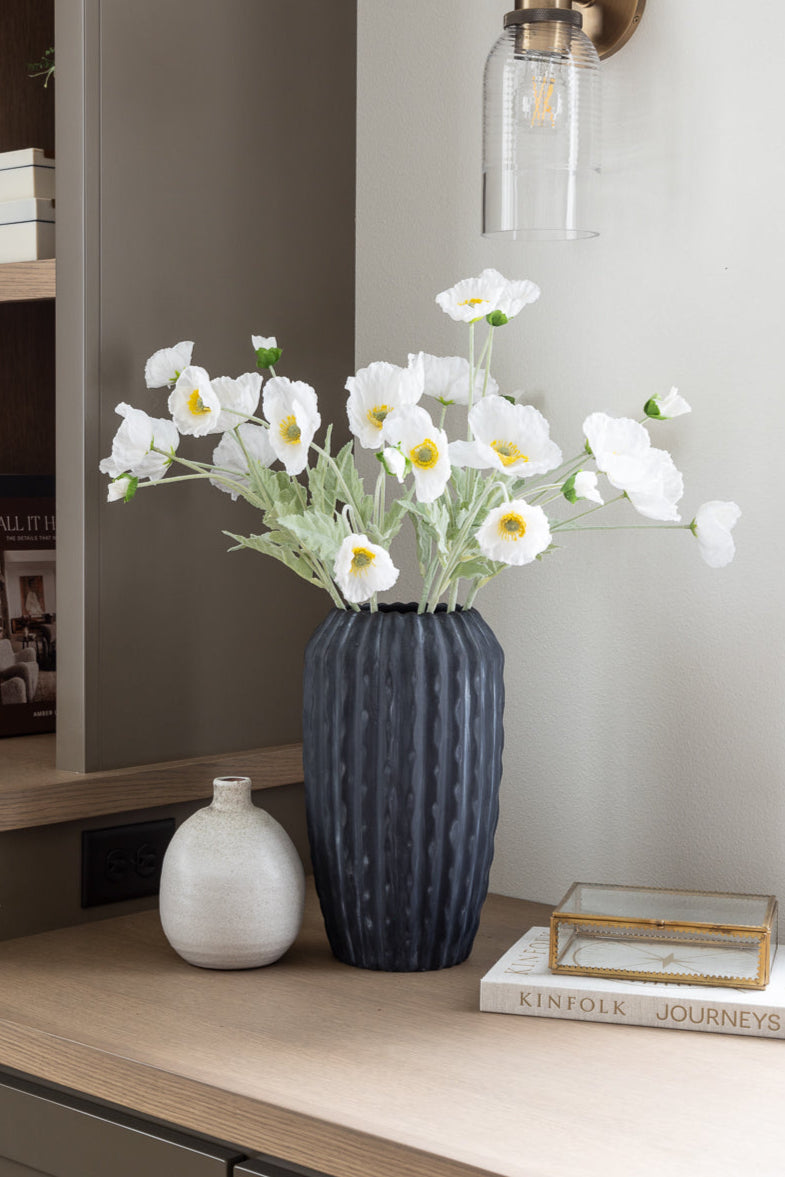 Black Ruffle Vase - 12&quot;