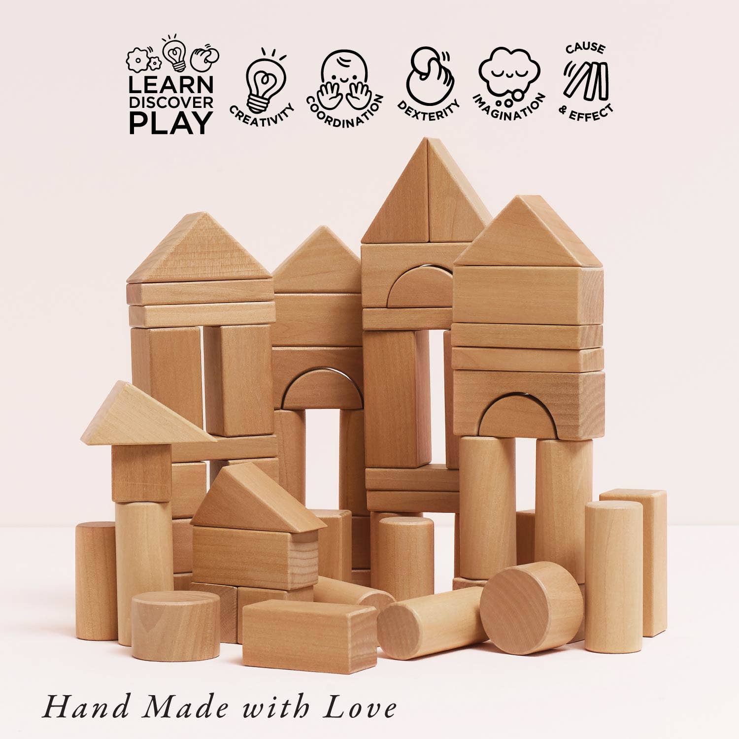 Natural Wood Building Blocks