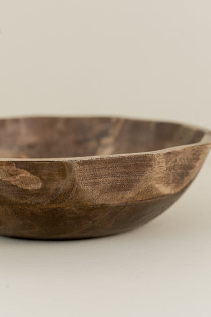 Mango Wood Scalloped Bowl