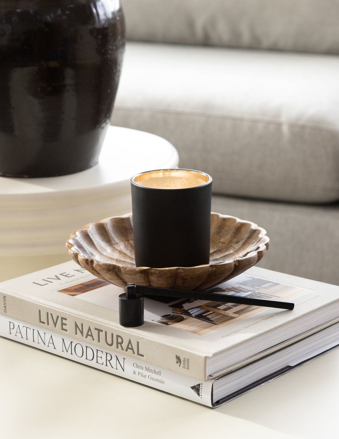 Scalloped Mango Wood Bowl