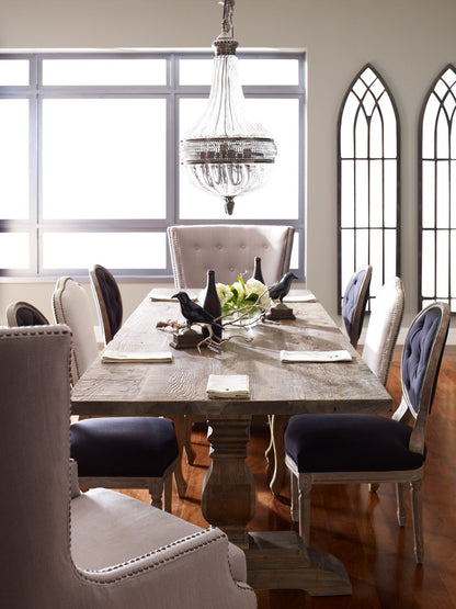 Durham Dining Table - Waxed Bleached Reclaimed Pine