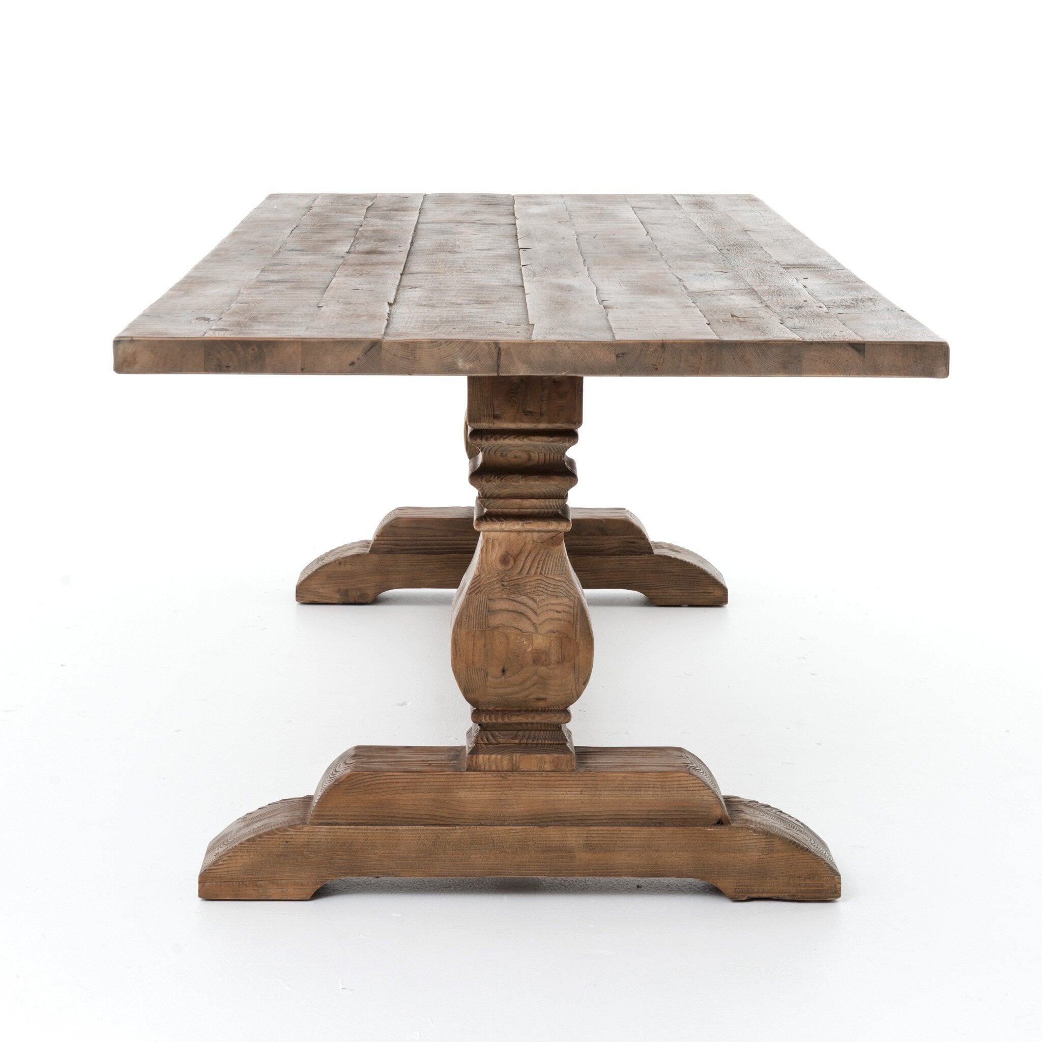 Durham Dining Table - Waxed Bleached Reclaimed Pine