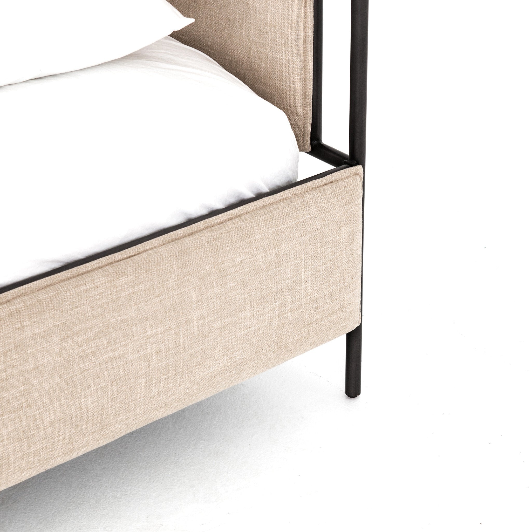 Leigh Upholstered Bed - Palm Ecru