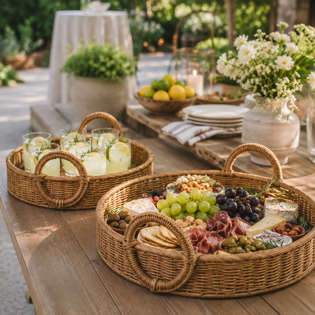 Woven Rattan Trays