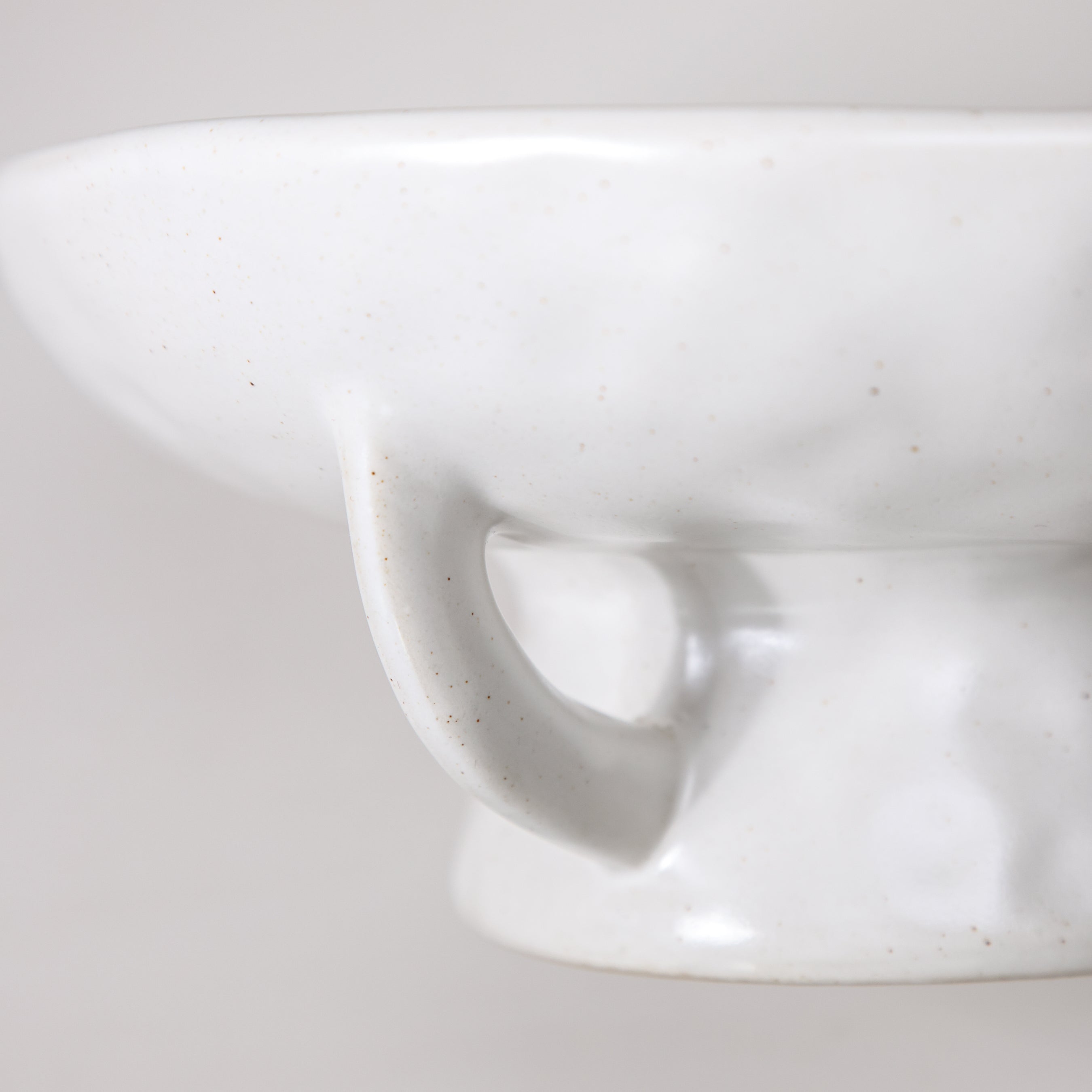 Stoneware Pedestal Bowl