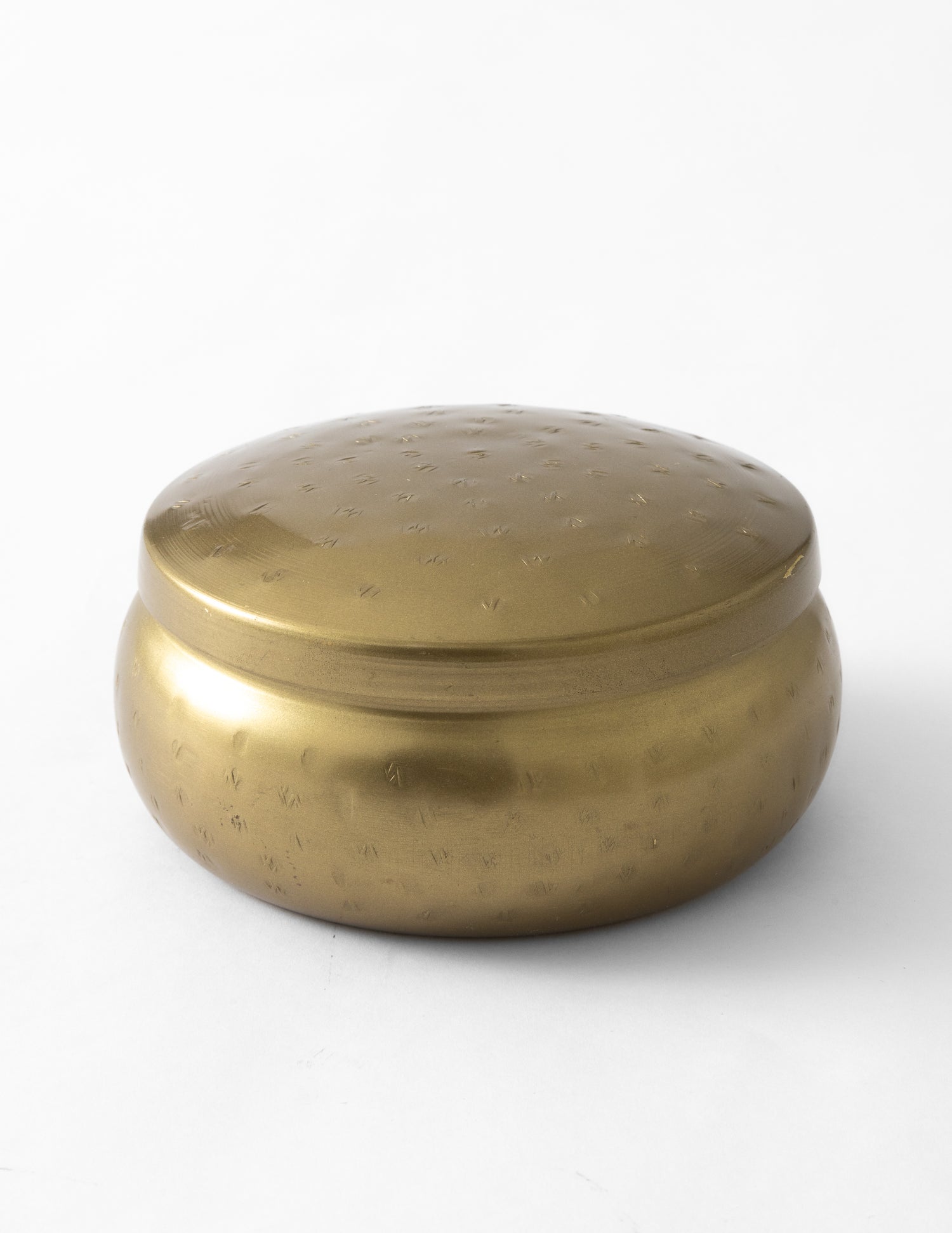 Round Brass Trinket Box