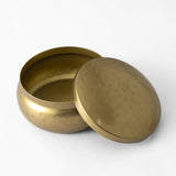 Round Brass Trinket Box