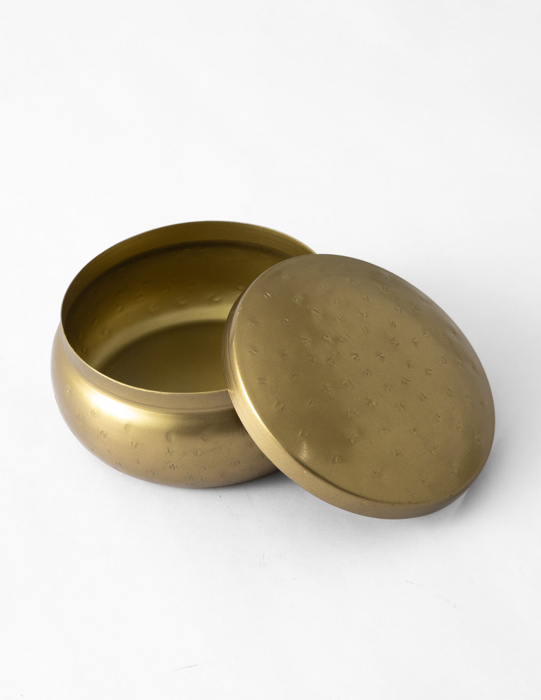 Round Brass Trinket Box