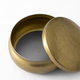 Round Brass Trinket Box