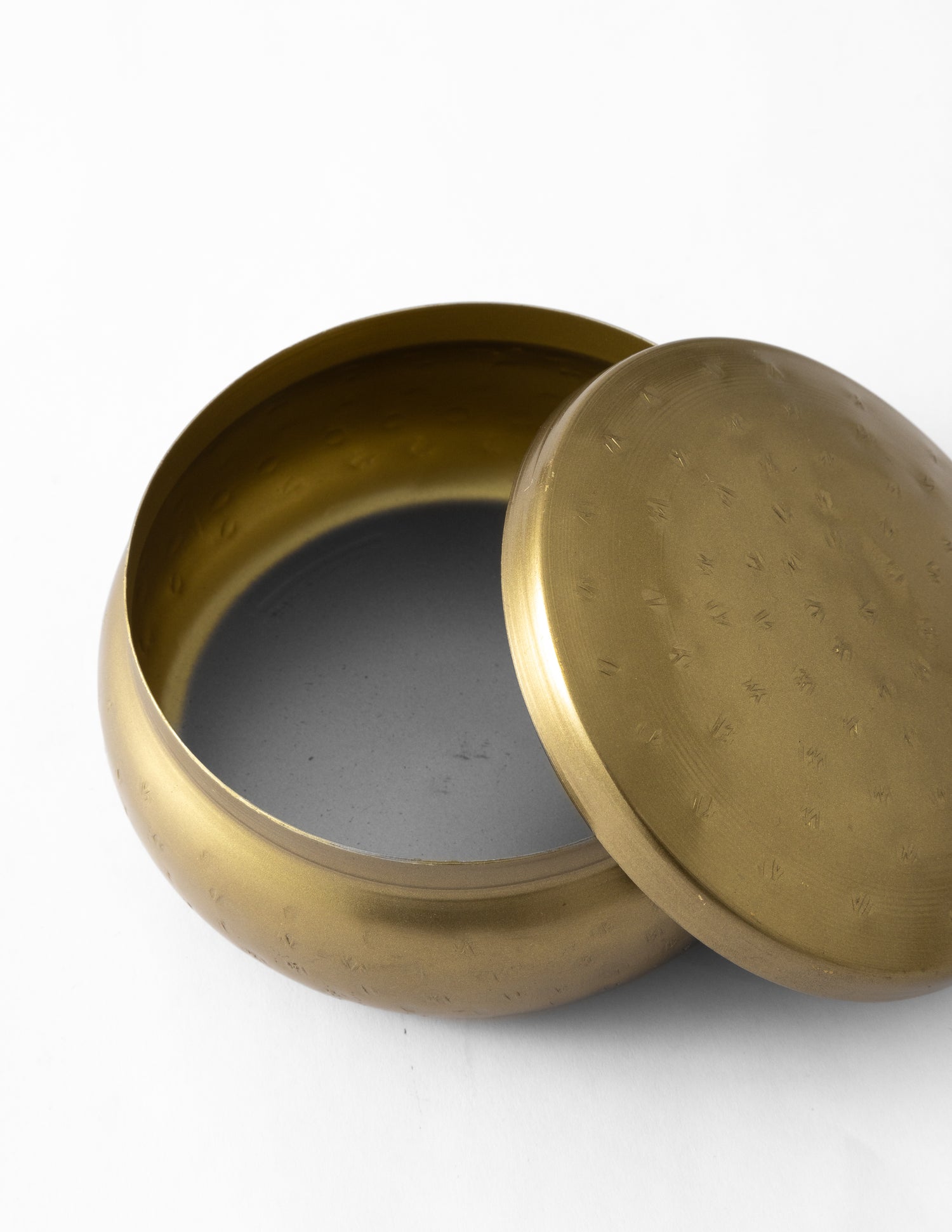 Round Brass Trinket Box