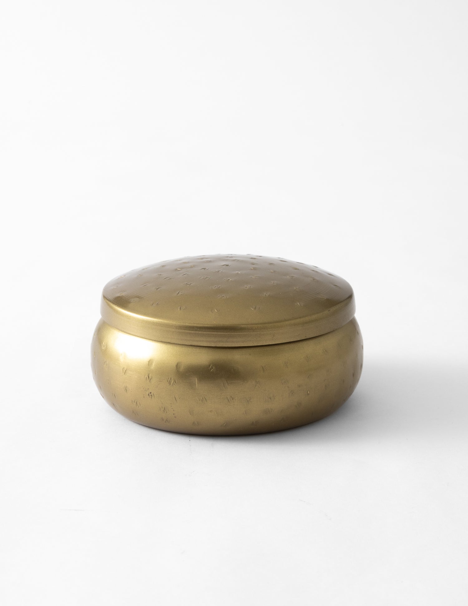 Round Brass Trinket Box