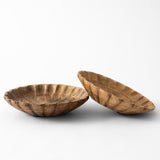 Scalloped Mango Wood Bowl