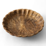 Scalloped Mango Wood Bowl