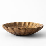 Scalloped Mango Wood Bowl