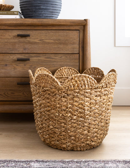 Braided Scalloped Edge Basket