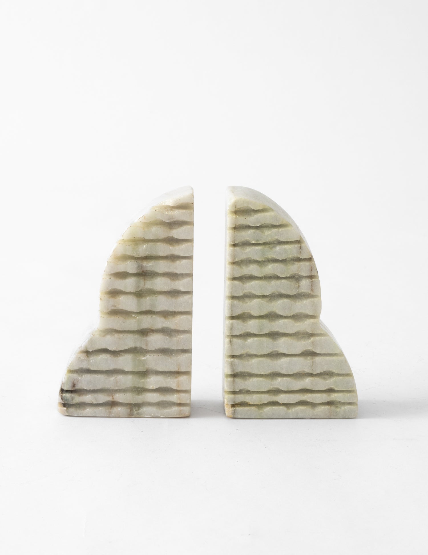 Carved Marble Bookends