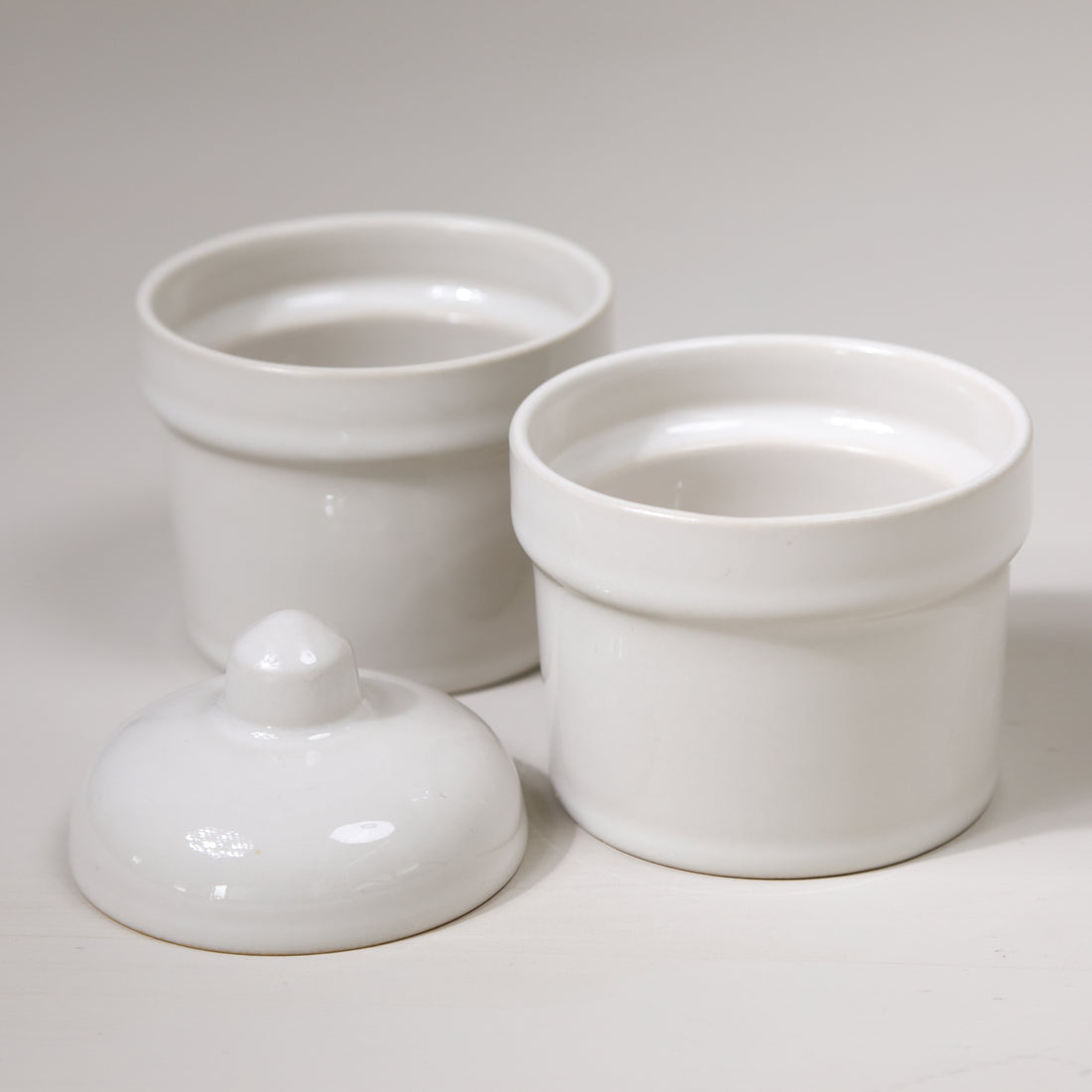 White Stackable Pinch Pots