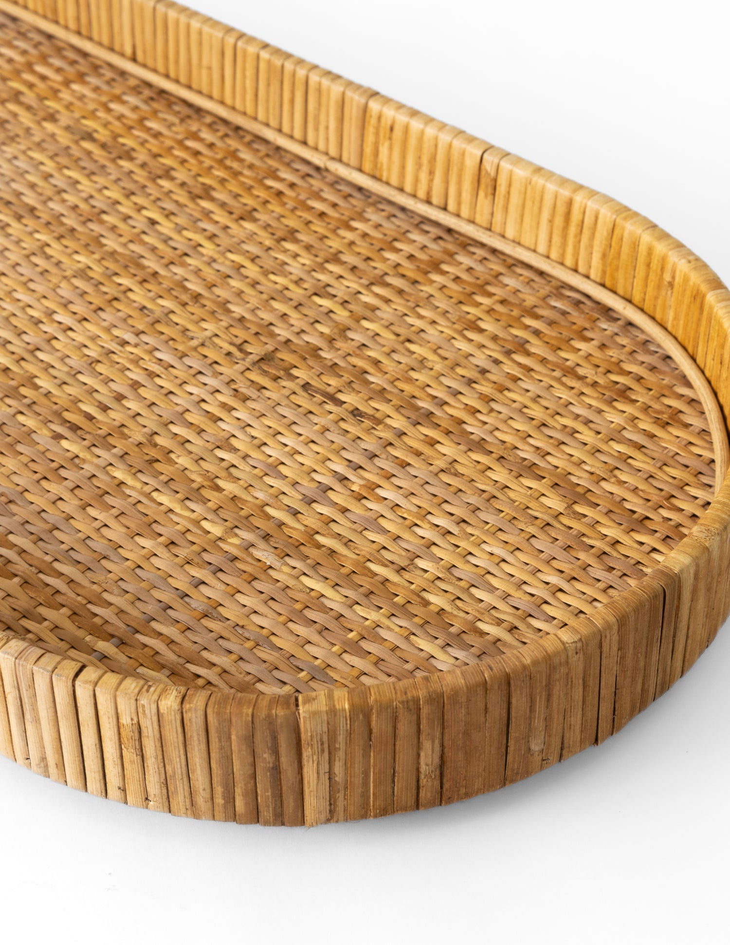 Oval Rattan Tray