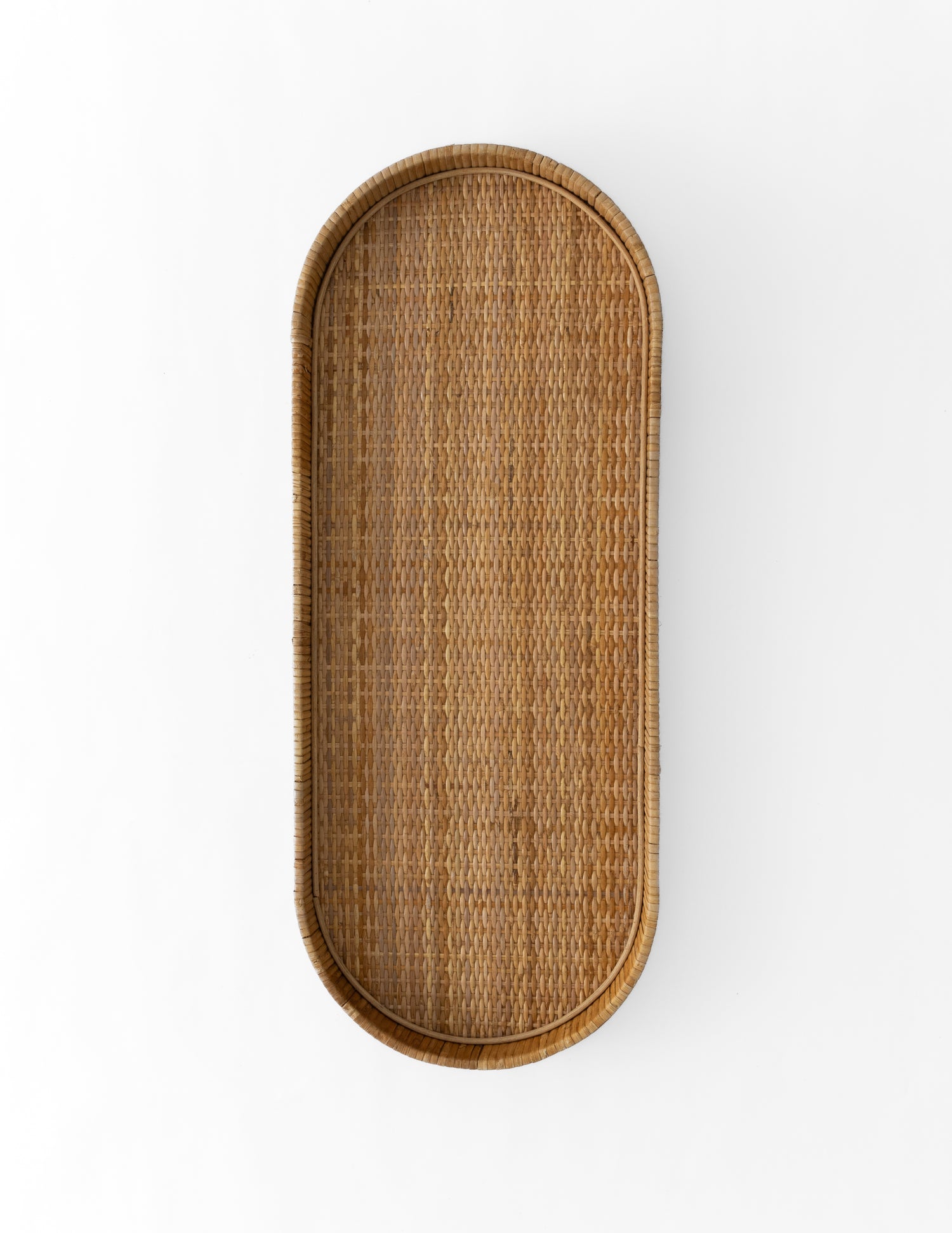 Oval Rattan Tray